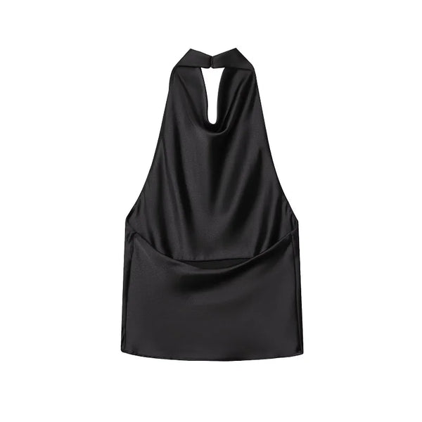Stylish Satin Halter Tops